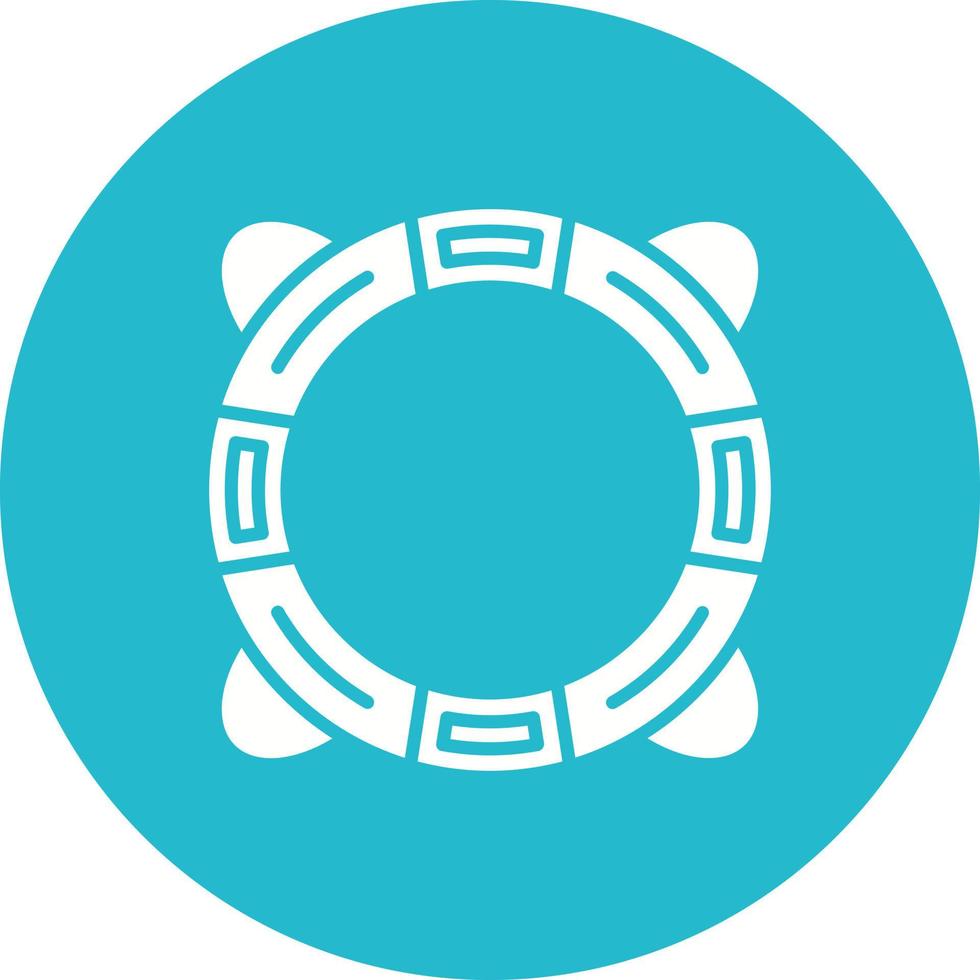 icona di sfondo del cerchio del glifo salvagente vettore
