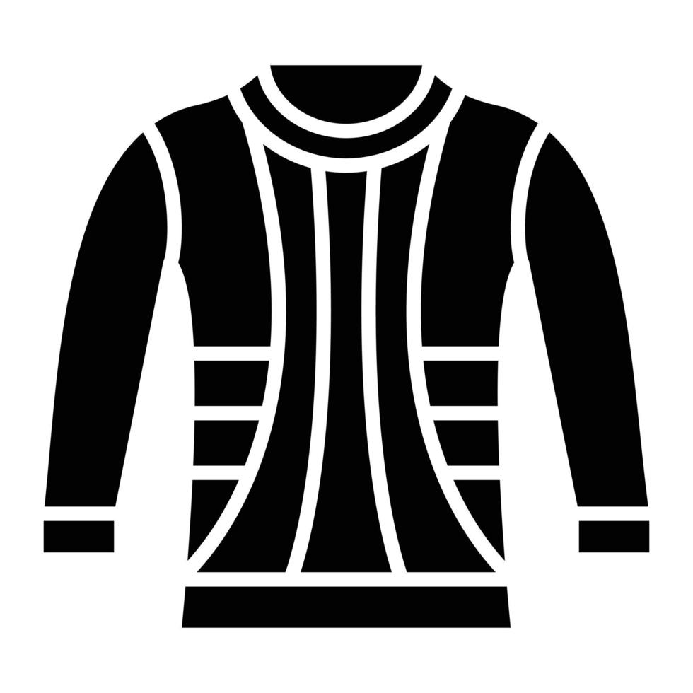 icona del glifo del maglione vettore