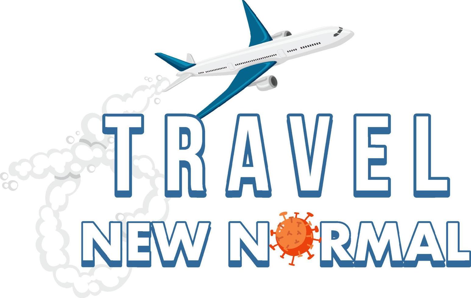 viaggiare con il nuovo design del logo della parola normale vettore