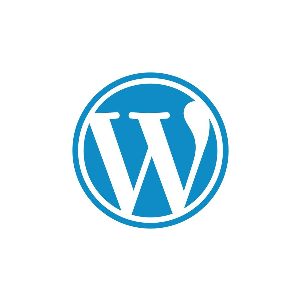 collezione editoriale dell'icona del logo wordpress vettore