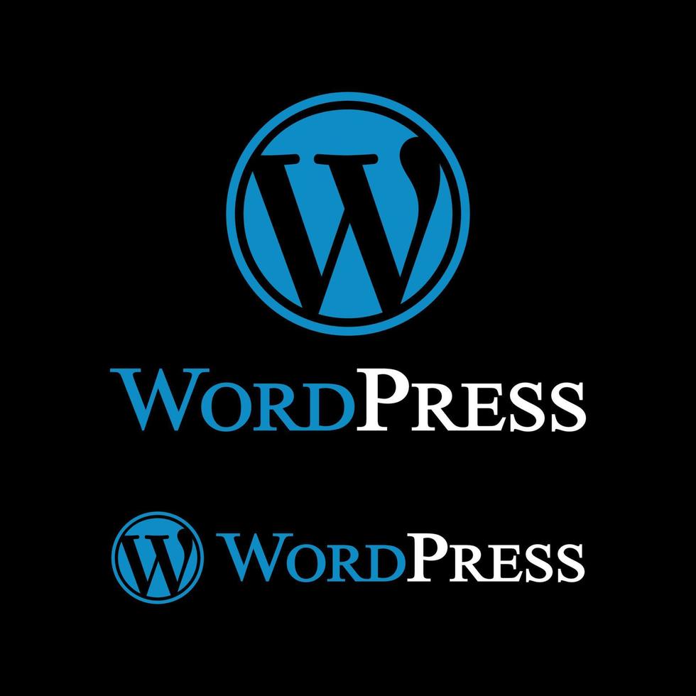 collezione editoriale dell'icona del logo wordpress vettore