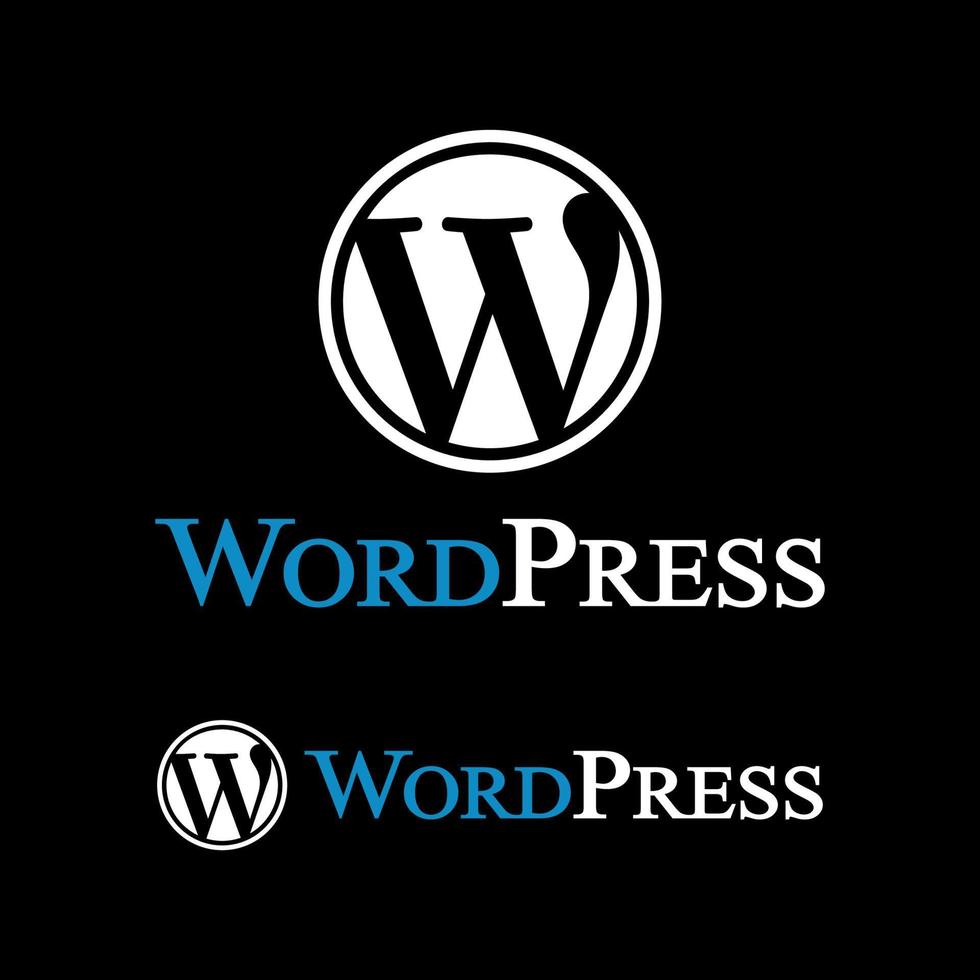 collezione editoriale dell'icona del logo wordpress vettore