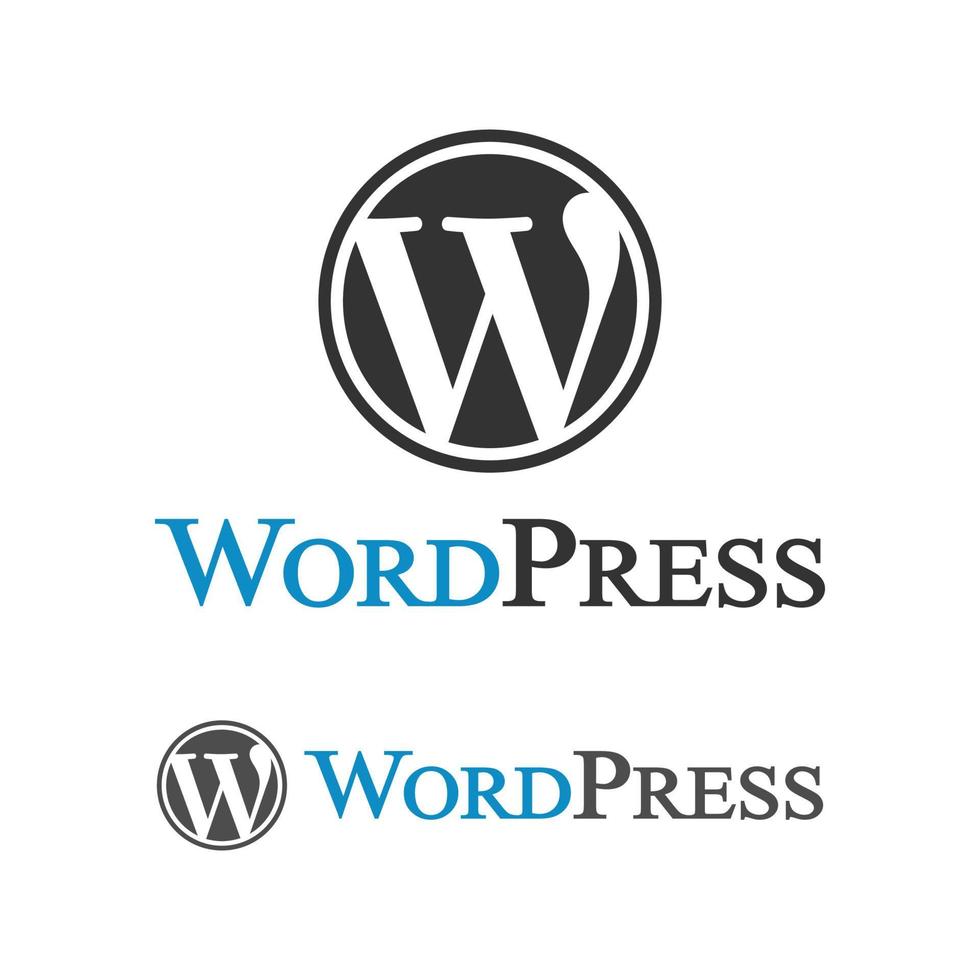 collezione editoriale dell'icona del logo wordpress vettore