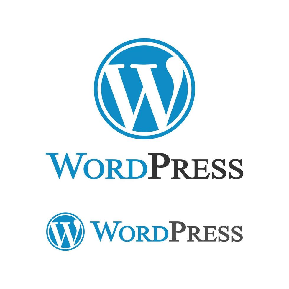 collezione editoriale dell'icona del logo wordpress vettore