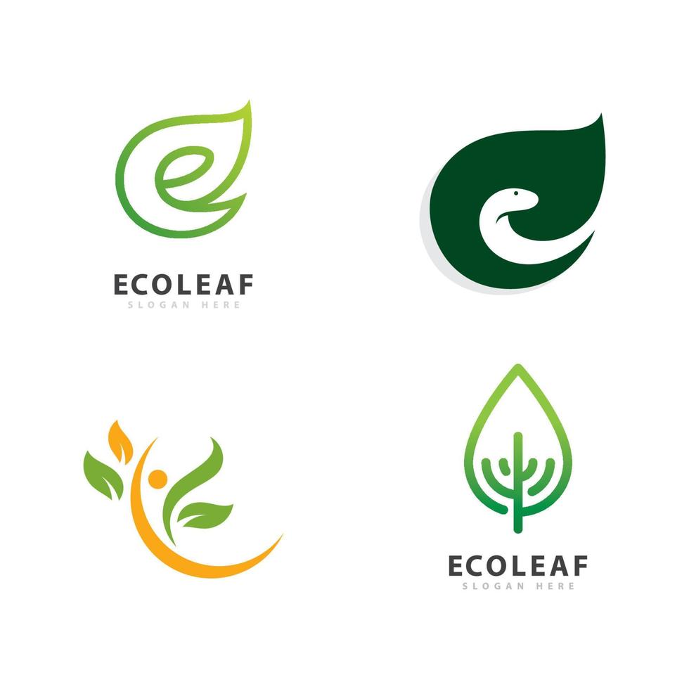 ecologia natura logo elemento vettore