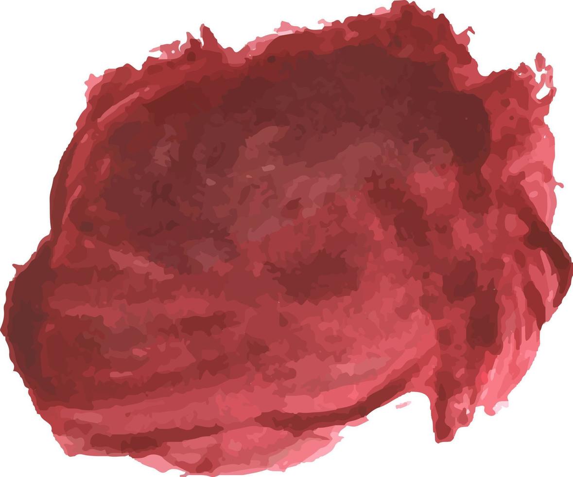 pennello acquerello rosso vettore