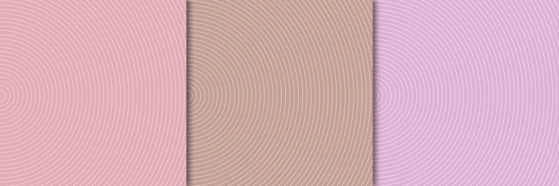 insieme del modello di linee rotonde curve astratte. design alla moda della collezione di texture a strisce di colore. può essere utilizzato per copertina, poster, banner. illustrazione vettoriale