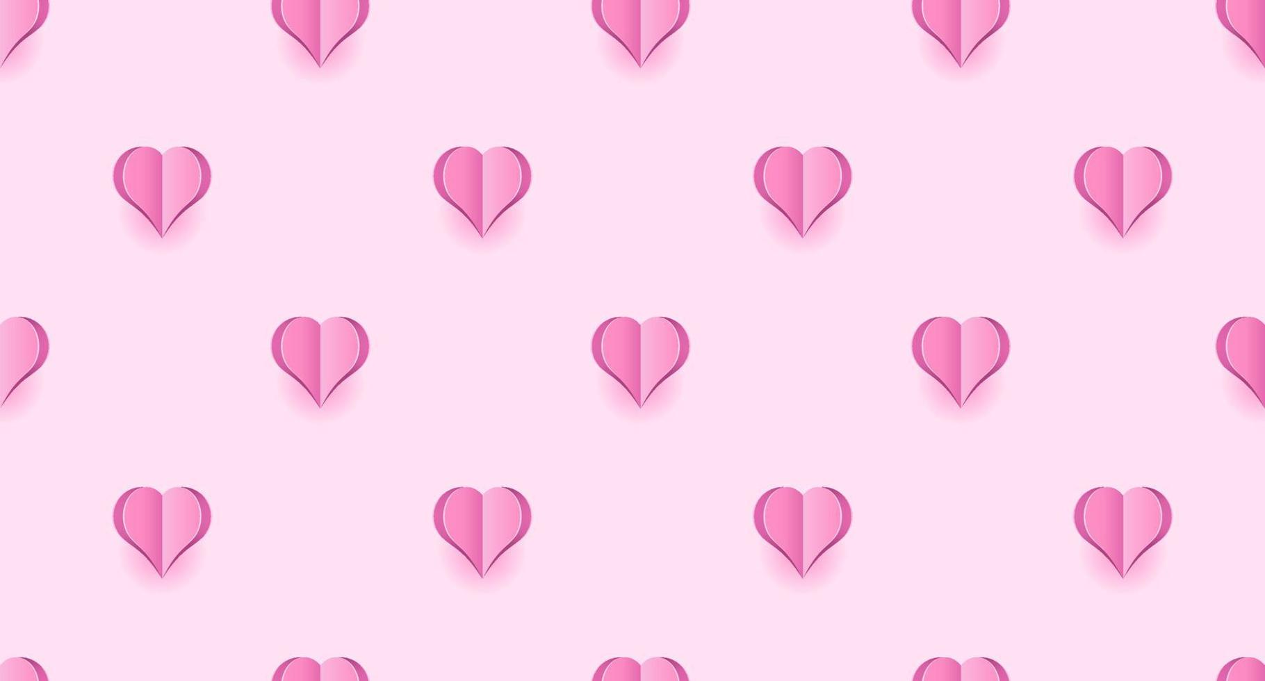 modello senza cuciture con cuori rosa. carta da parati cuori. carino cuori rosa seamless texture pattern. carino modello senza cuciture. illustrazione vettoriale