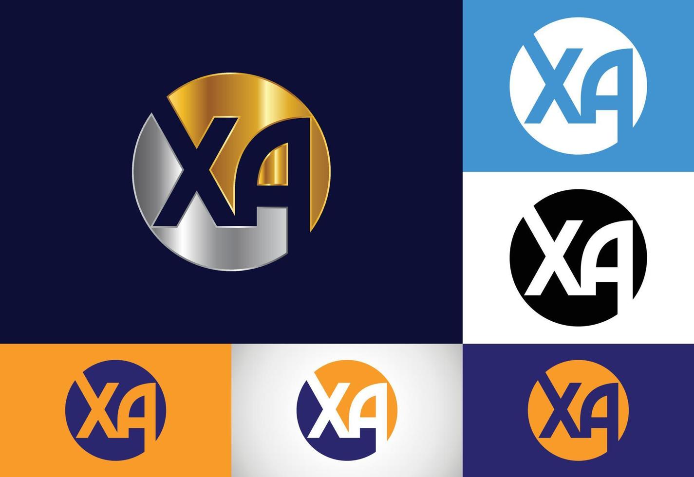 lettera monogramma iniziale xa logo design template vettoriale. simbolo grafico dell'alfabeto per l'identità aziendale vettore