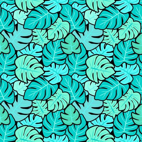 seamless pattern di monstera vettore