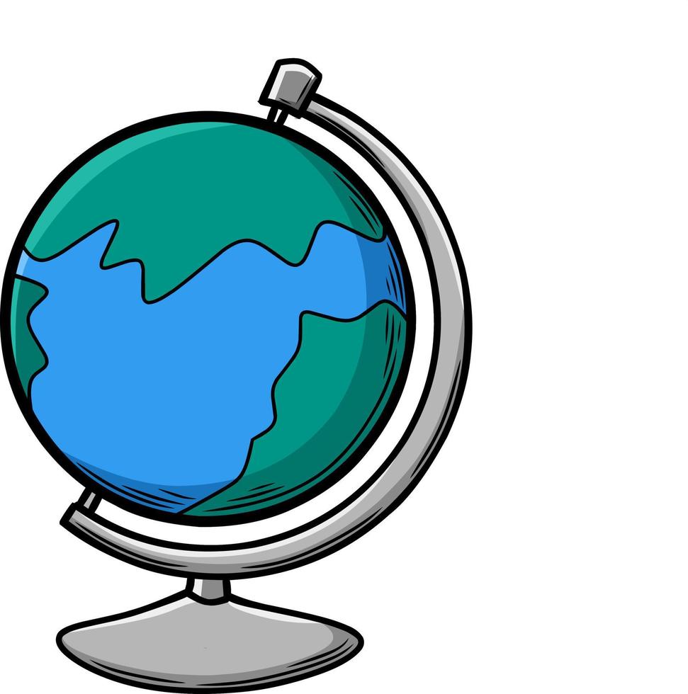 illustrazione per un globo rotante desktop vettore