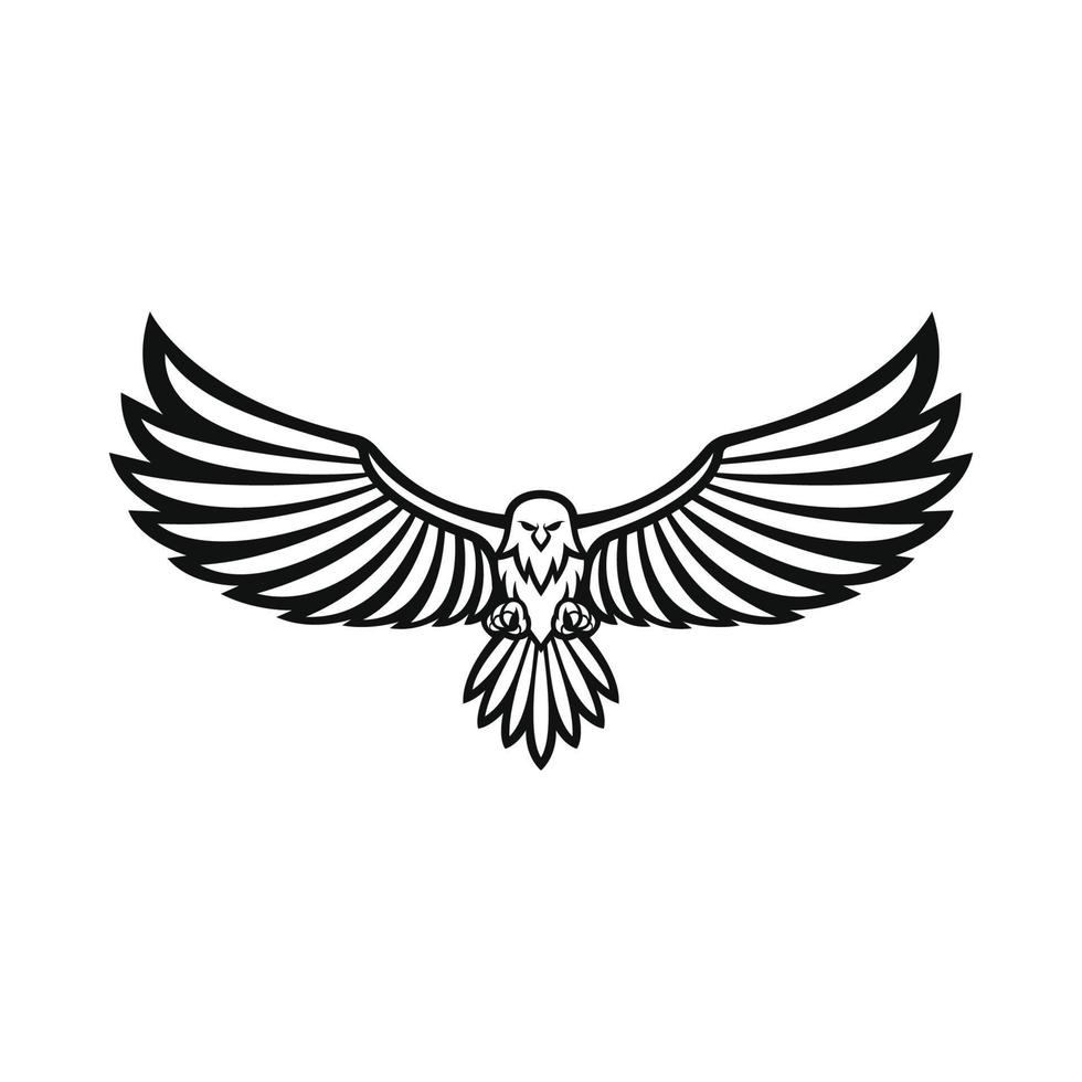 disegno vettoriale dell'aquila per l'icona del logo