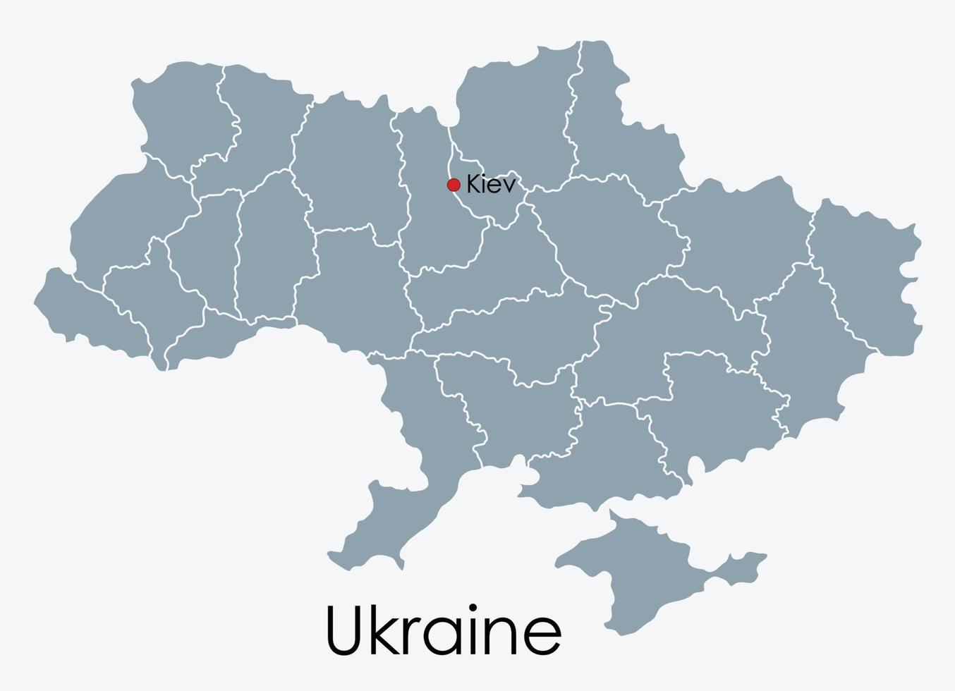 ucraina mappa disegno a mano libera su sfondo bianco. vettore
