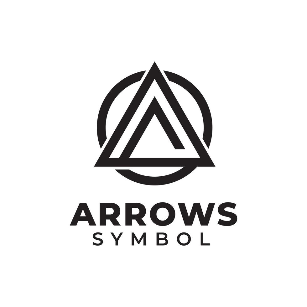 monogramma della lettera iniziale un vettore di progettazione del logo della punta di freccia