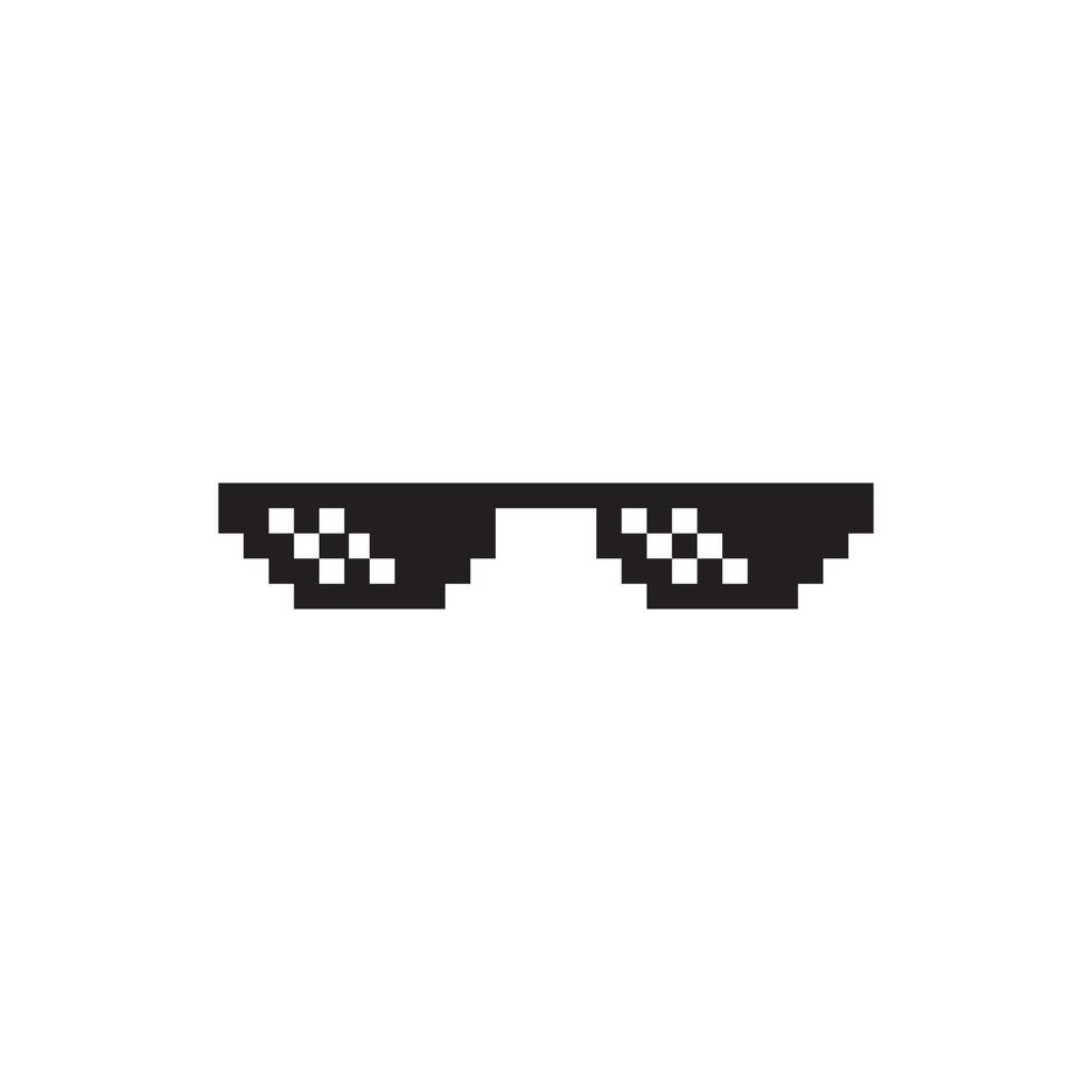 icona di vettore degli occhiali da sole della vita del delinquente