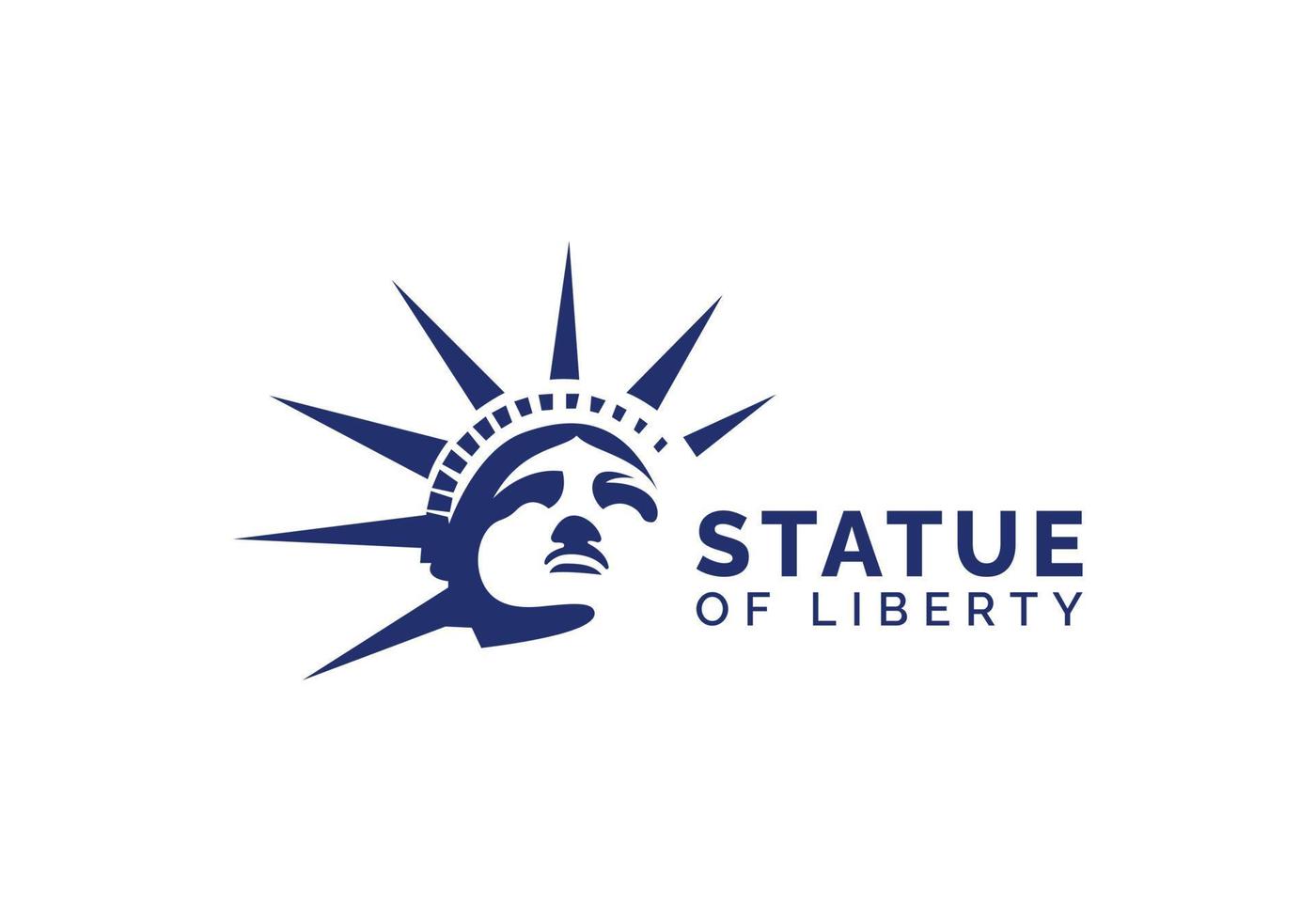 vettore di progettazione del logo della siluetta della statua della libertà