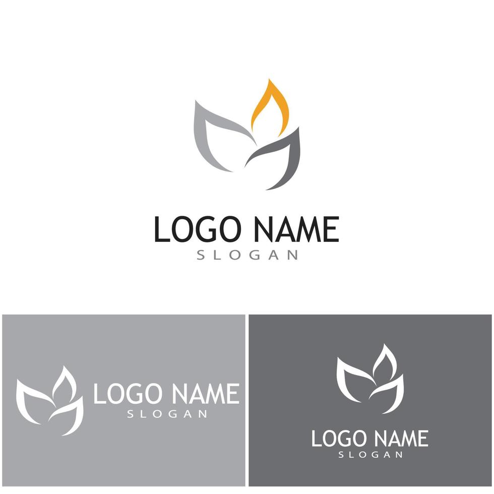 foglia icona illustrazione vettoriale design logo modello