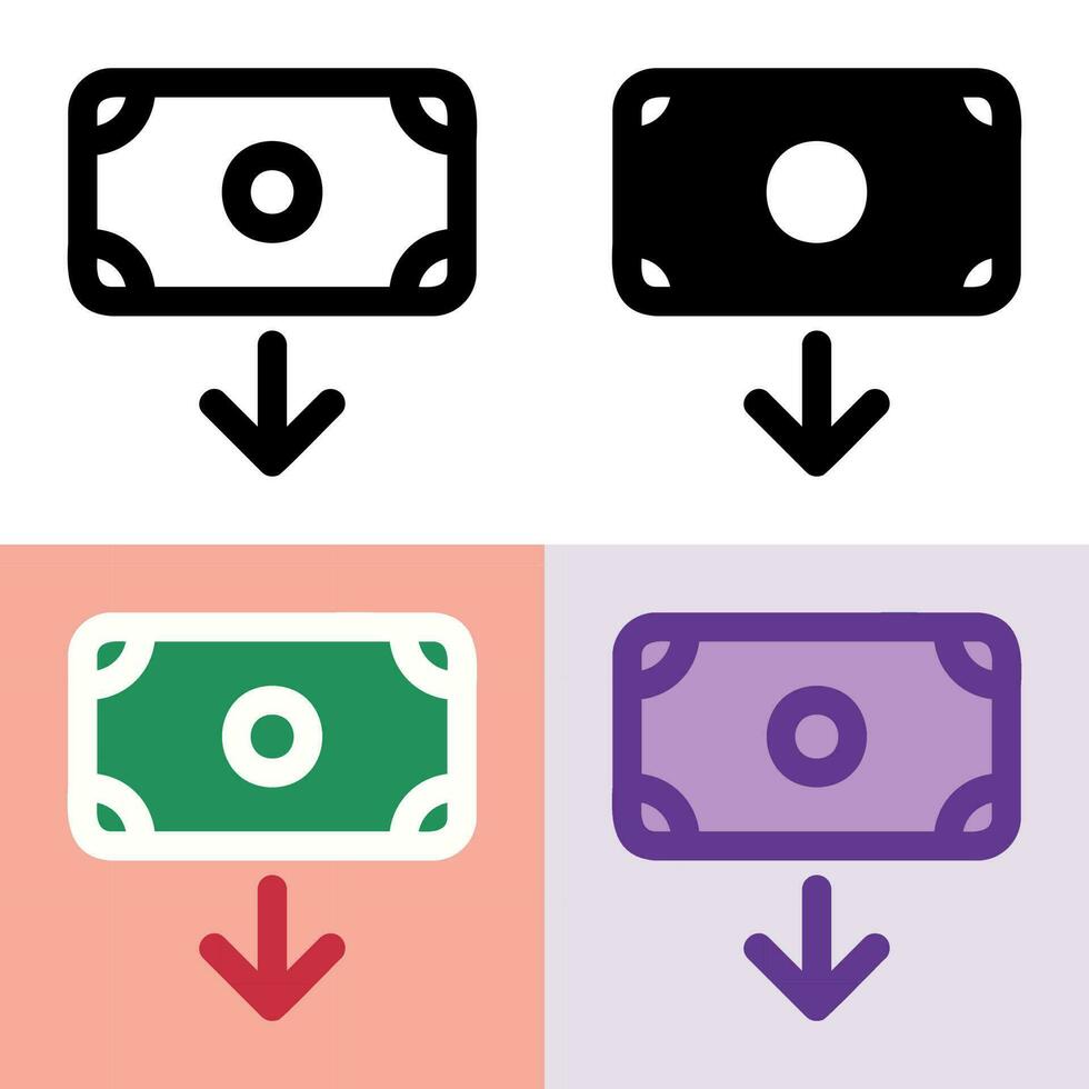 illustrazione grafica vettoriale dell'icona di ritiro. perfetto per interfaccia utente, nuova applicazione, ecc