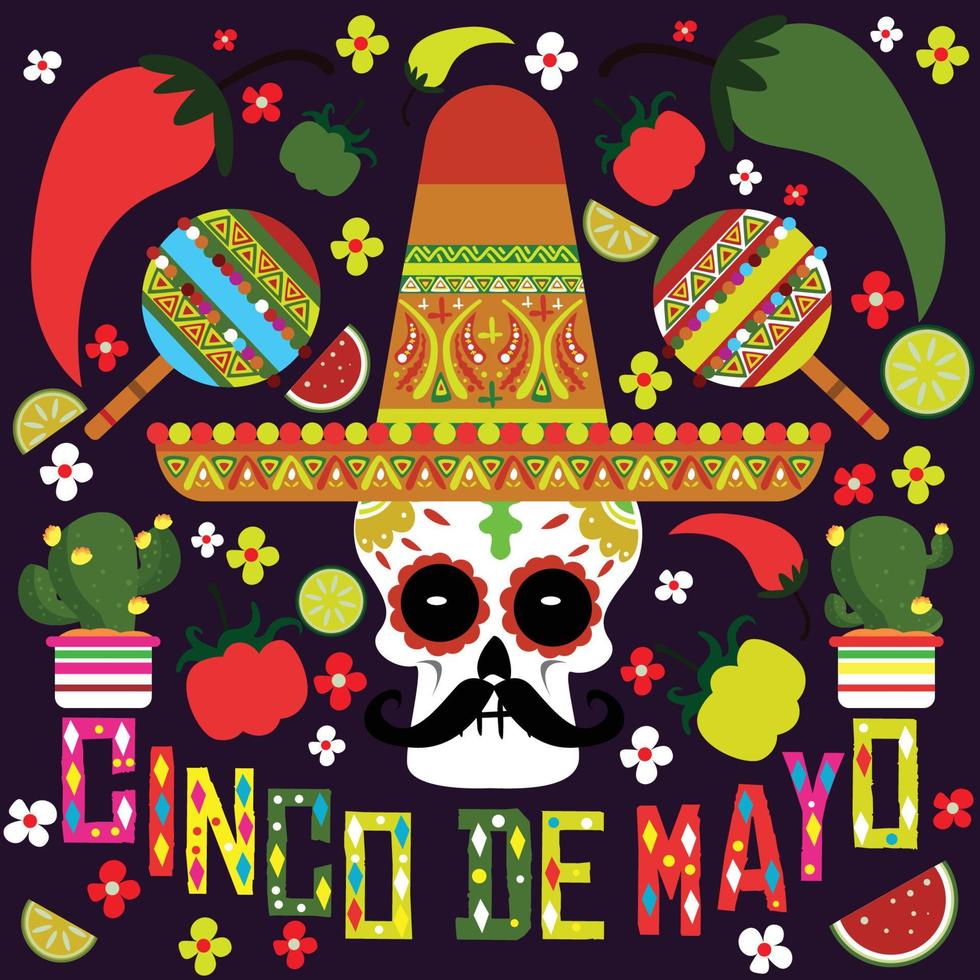 concetto di cinco de mayo vettore