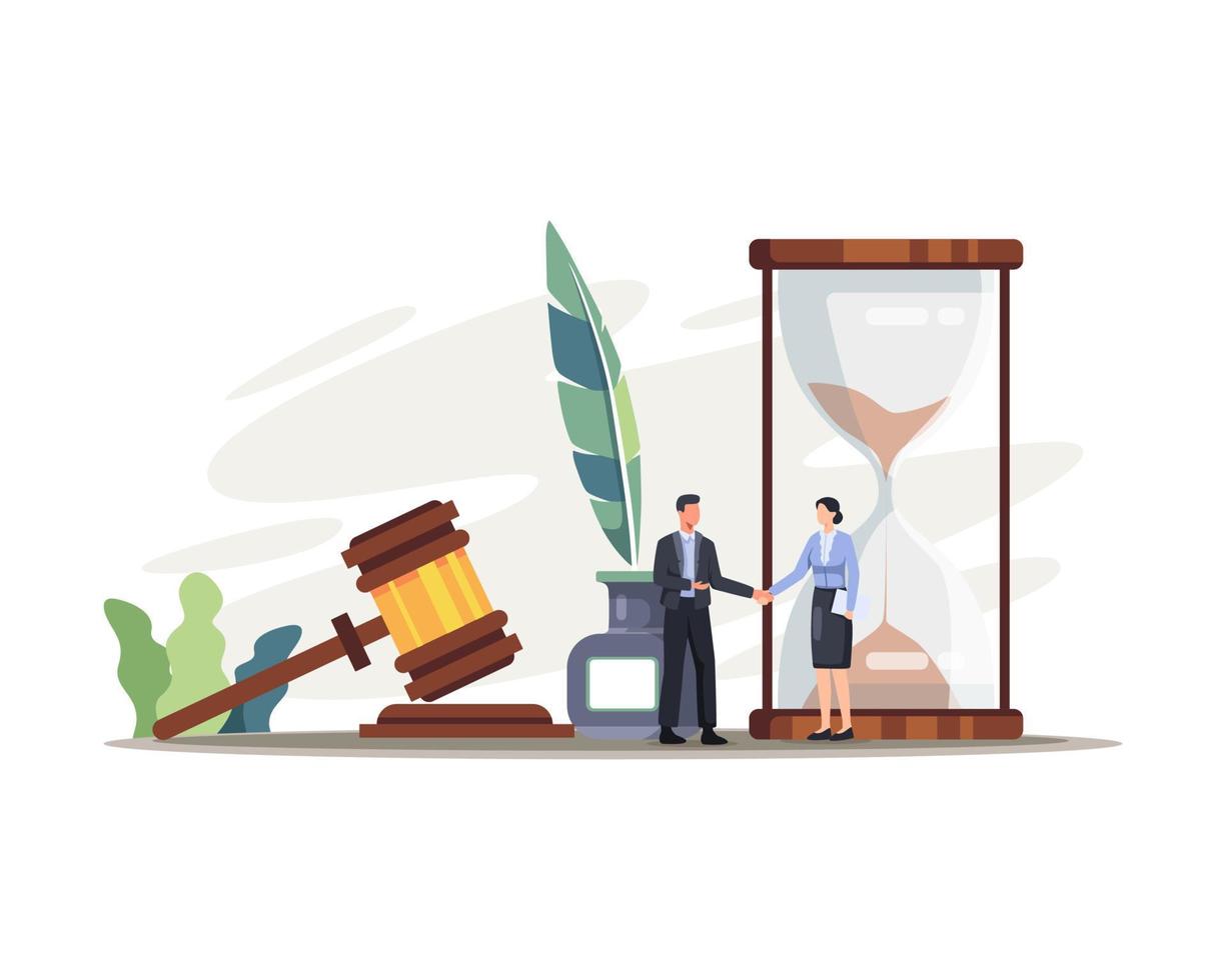 illustrazione del servizio di giustizia di diritto legale vettore