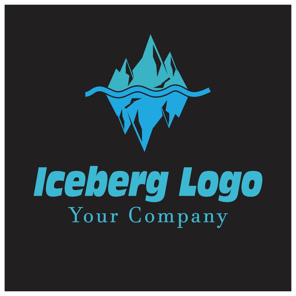 iceberg logo modello vettore simbolo natura