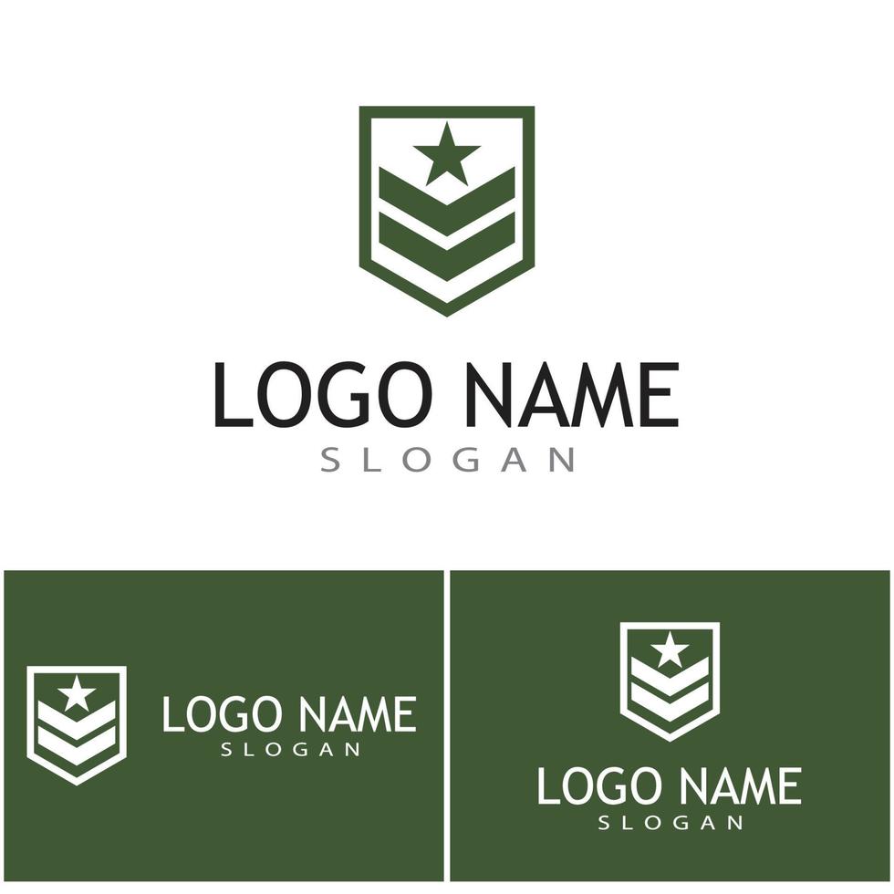 modello di logo di progettazione dell'illustrazione di vettore dell'icona militare
