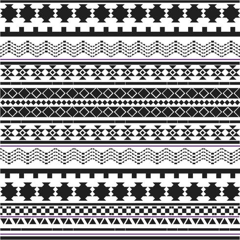 Picchiettio di forme tribali in bianco e nero vettore