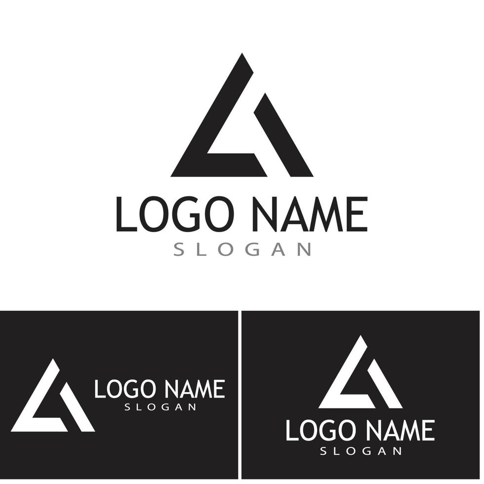 ispirazione per il design del logo della catena del triangolo futuristico vettore