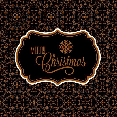 buon natale card design con motivo a filigrana e spazio per il testo vettore