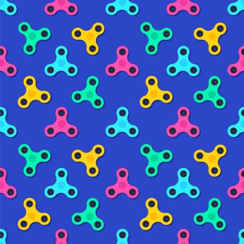 Fidget Spinner Seamless Pattern colorati vettore