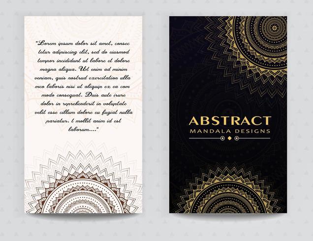 Card design elegante con mandala vettore