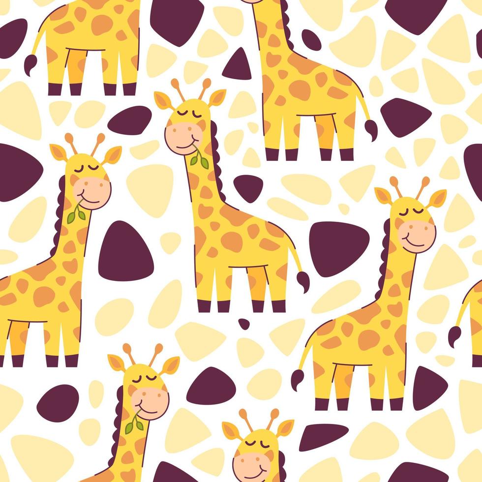 adorabile giraffa senza cuciture vettore