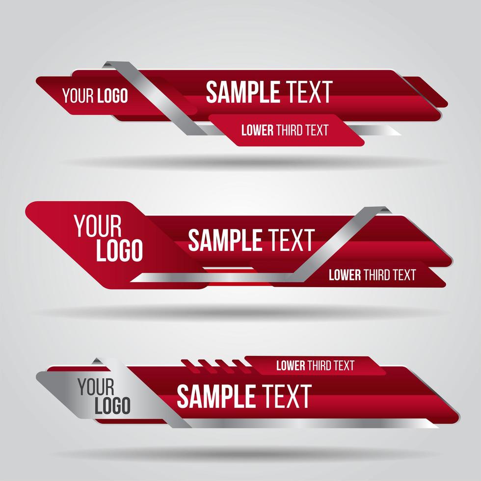 Modello rosso Banner Design vettore