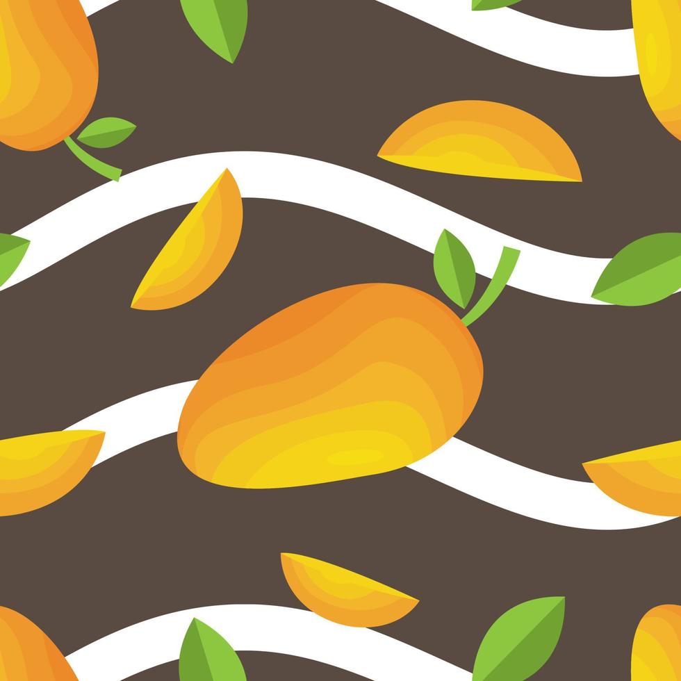 modello senza cuciture di mango. fondo senza cuciture del mango. Reticolo senza giunte grafico della frutta del mango vettore