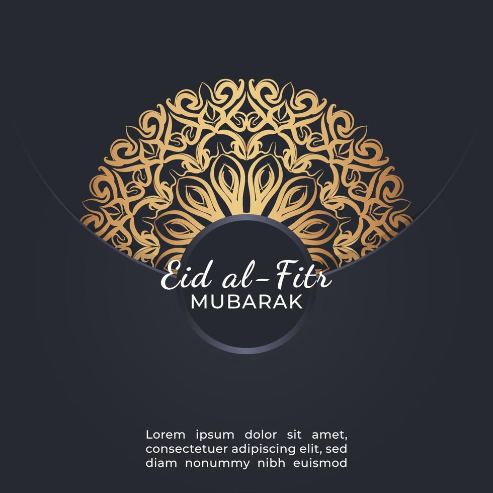illustrazione celebrativa di eid mubarak. vettore