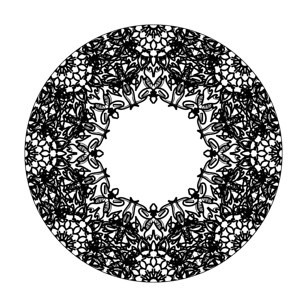 vettore cerchio astratto rotondo. stile mandala.