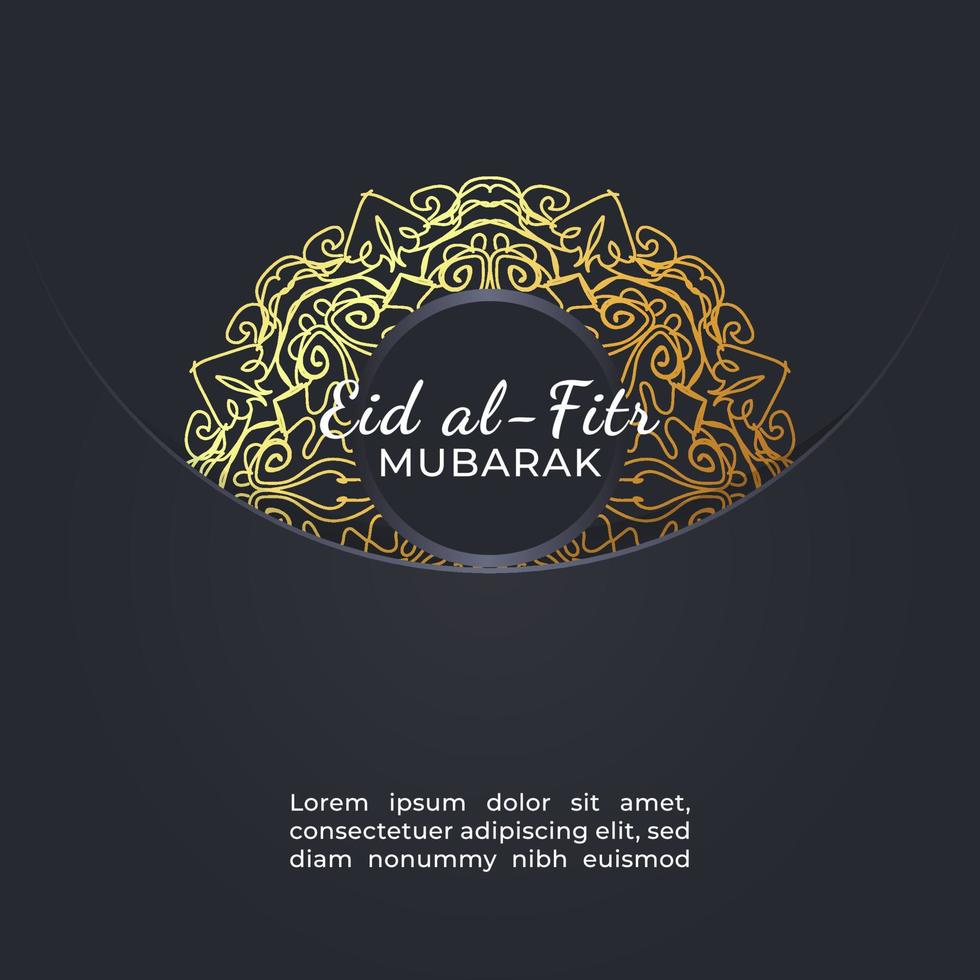 illustrazione celebrativa di eid mubarak. vettore