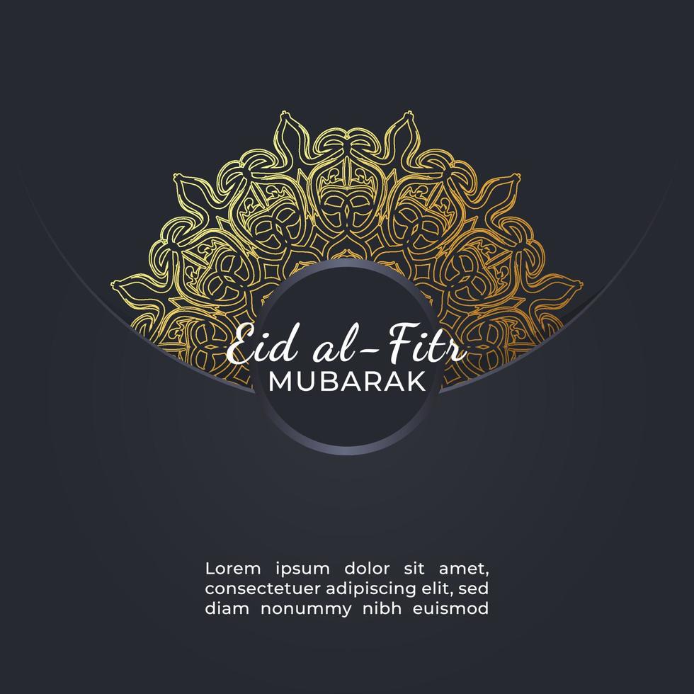 illustrazione celebrativa di eid mubarak. vettore