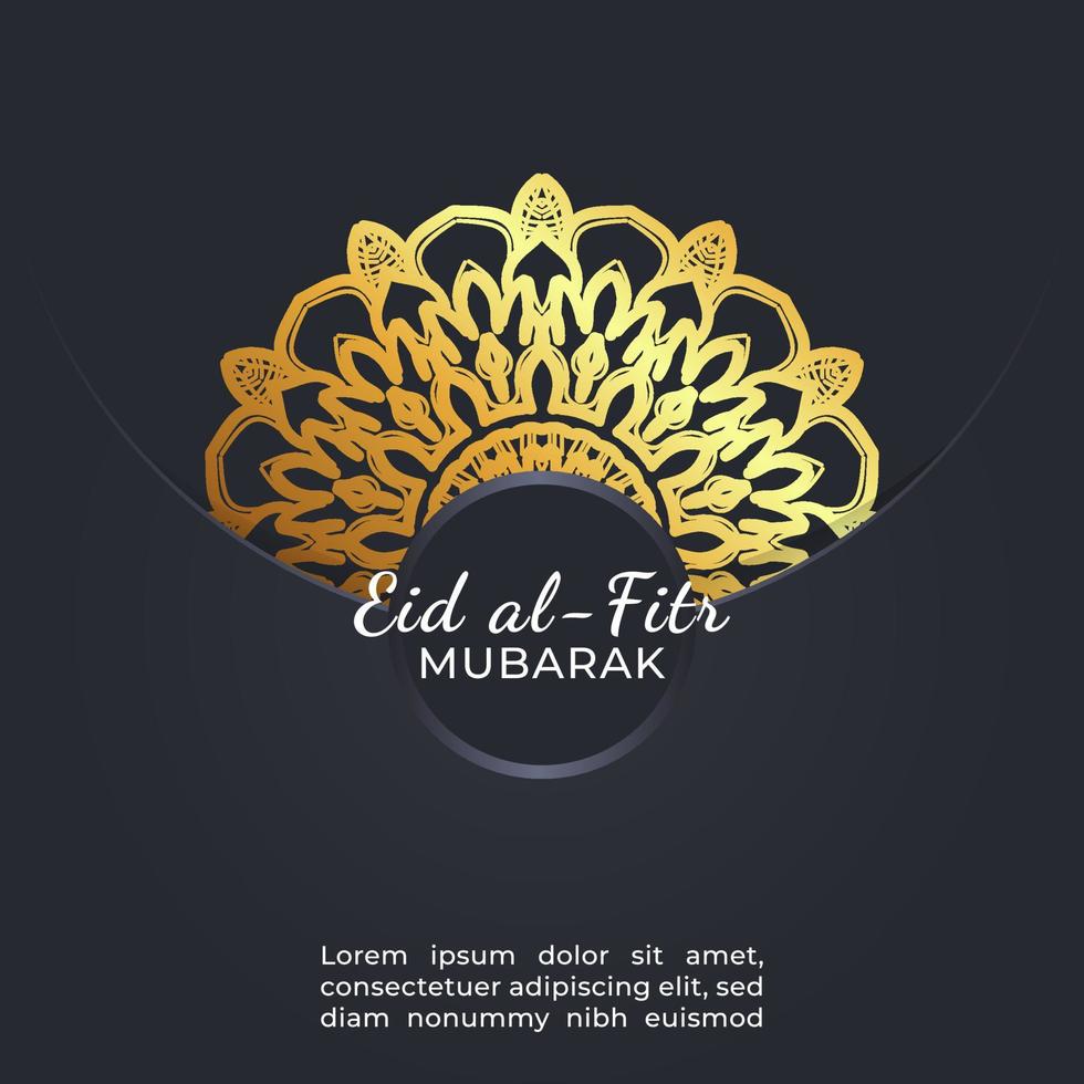 illustrazione celebrativa di eid mubarak. vettore