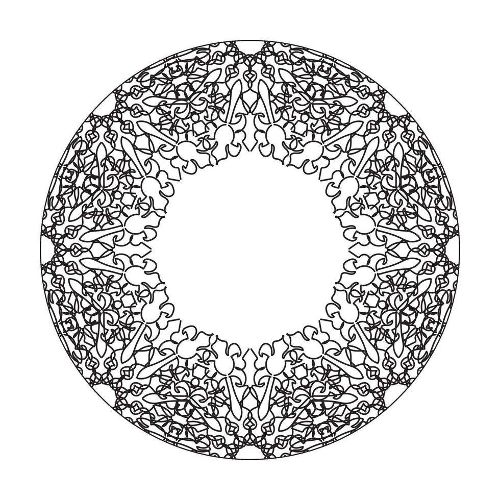 vettore cerchio astratto rotondo. stile mandala.