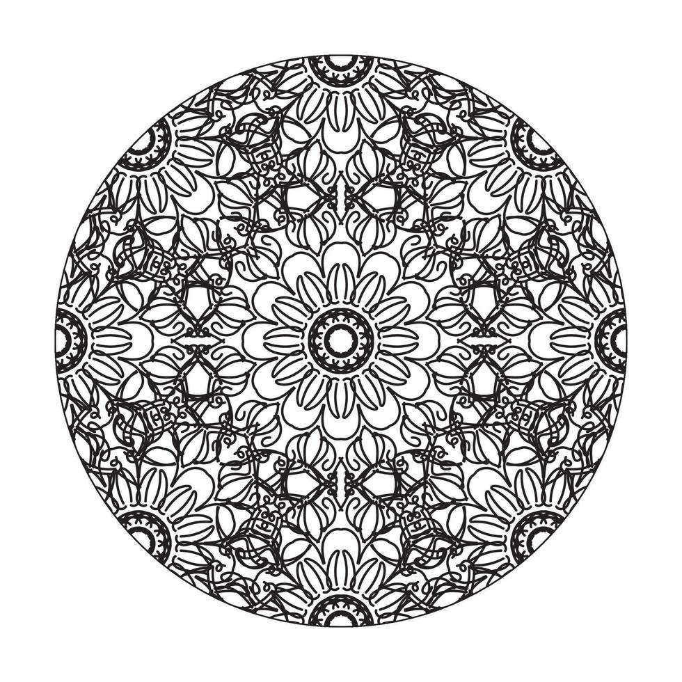 vettore cerchio astratto rotondo. stile mandala.