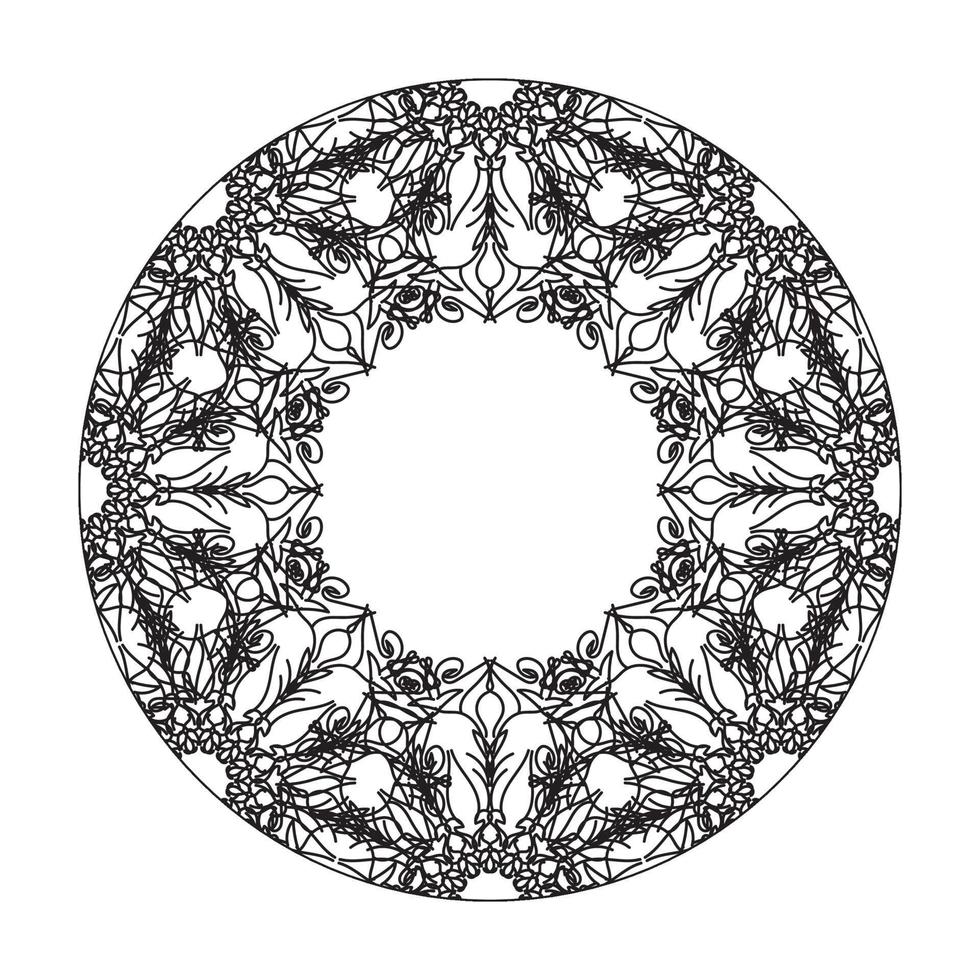 vettore cerchio astratto rotondo. stile mandala.