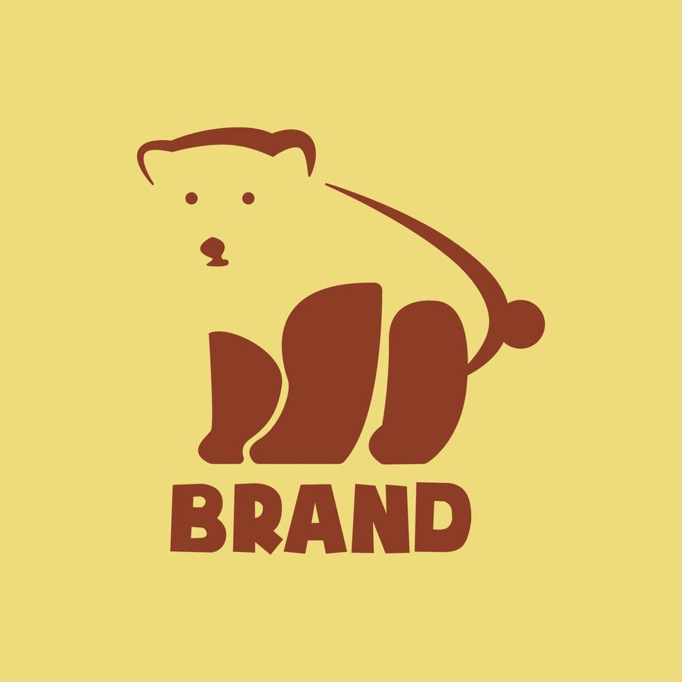 logo dell'orso del bambino vettore