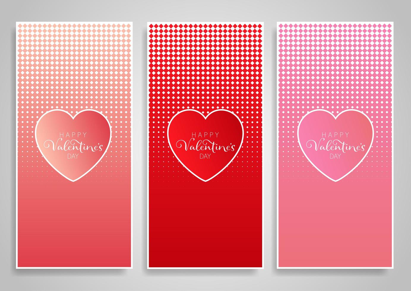Banner decorativi per San Valentino vettore