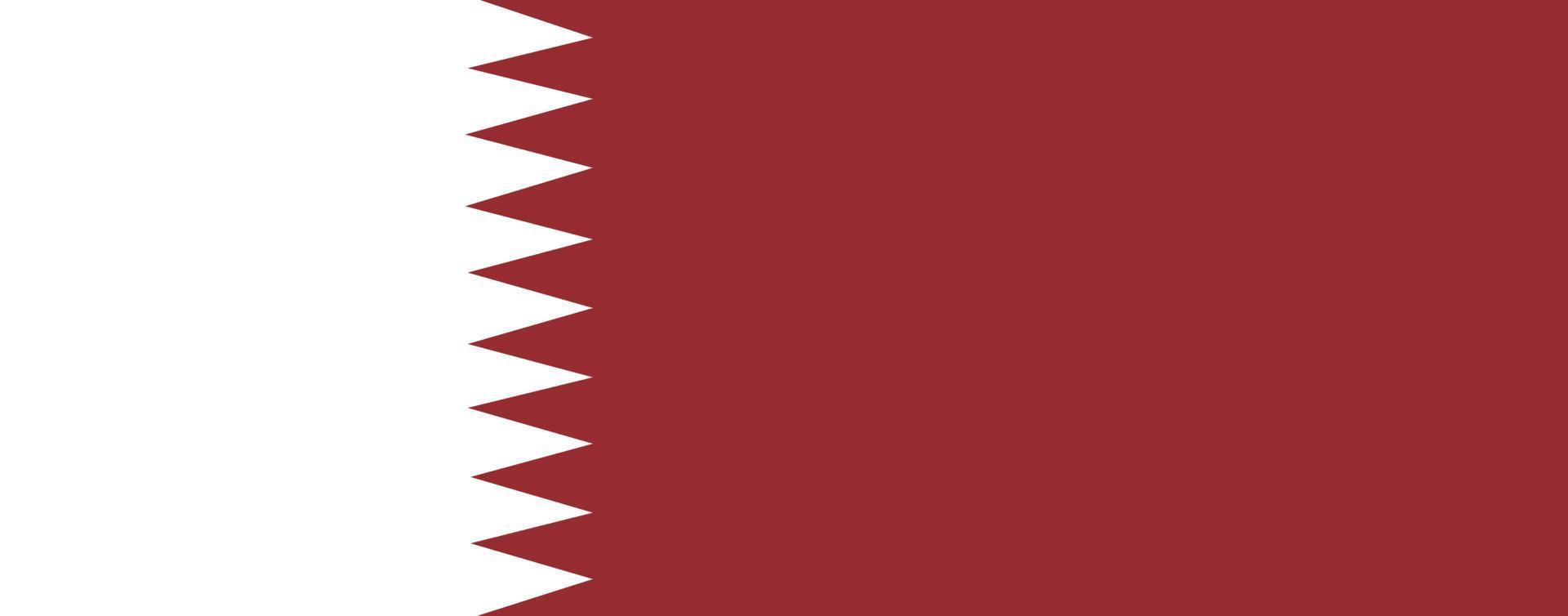 bandiera del Qatar. colori e proporzioni ufficiali. bandiera nazionale del Qatar. vettore