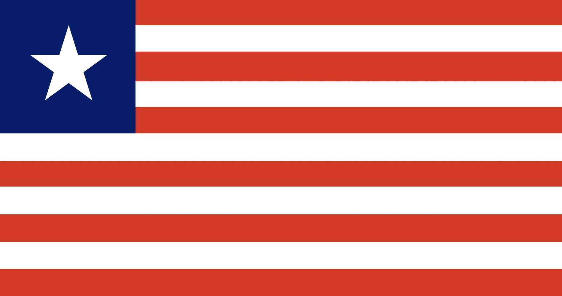 bandiera della Liberia. colori e proporzioni ufficiali. bandiera nazionale della Liberia. vettore