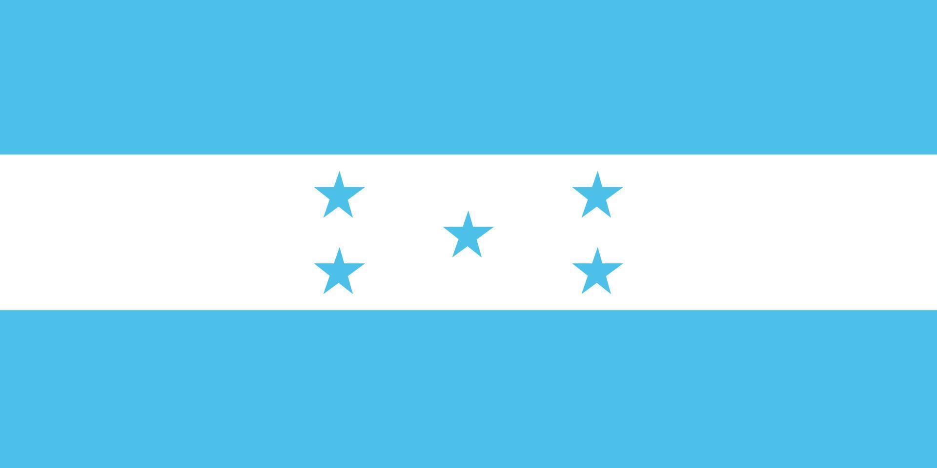 bandiera dell'honduras. colori e proporzioni ufficiali. bandiera nazionale dell'honduras. vettore