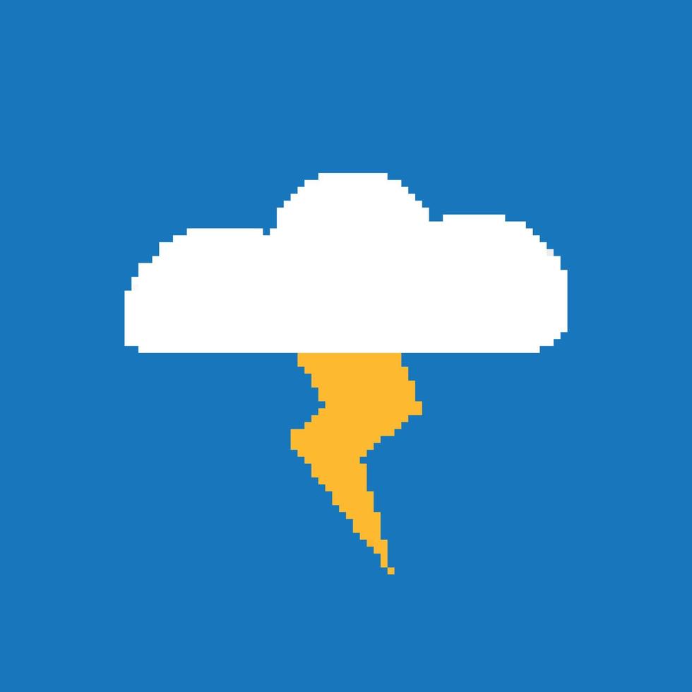 icona meteo retrò in stile pixel vettore