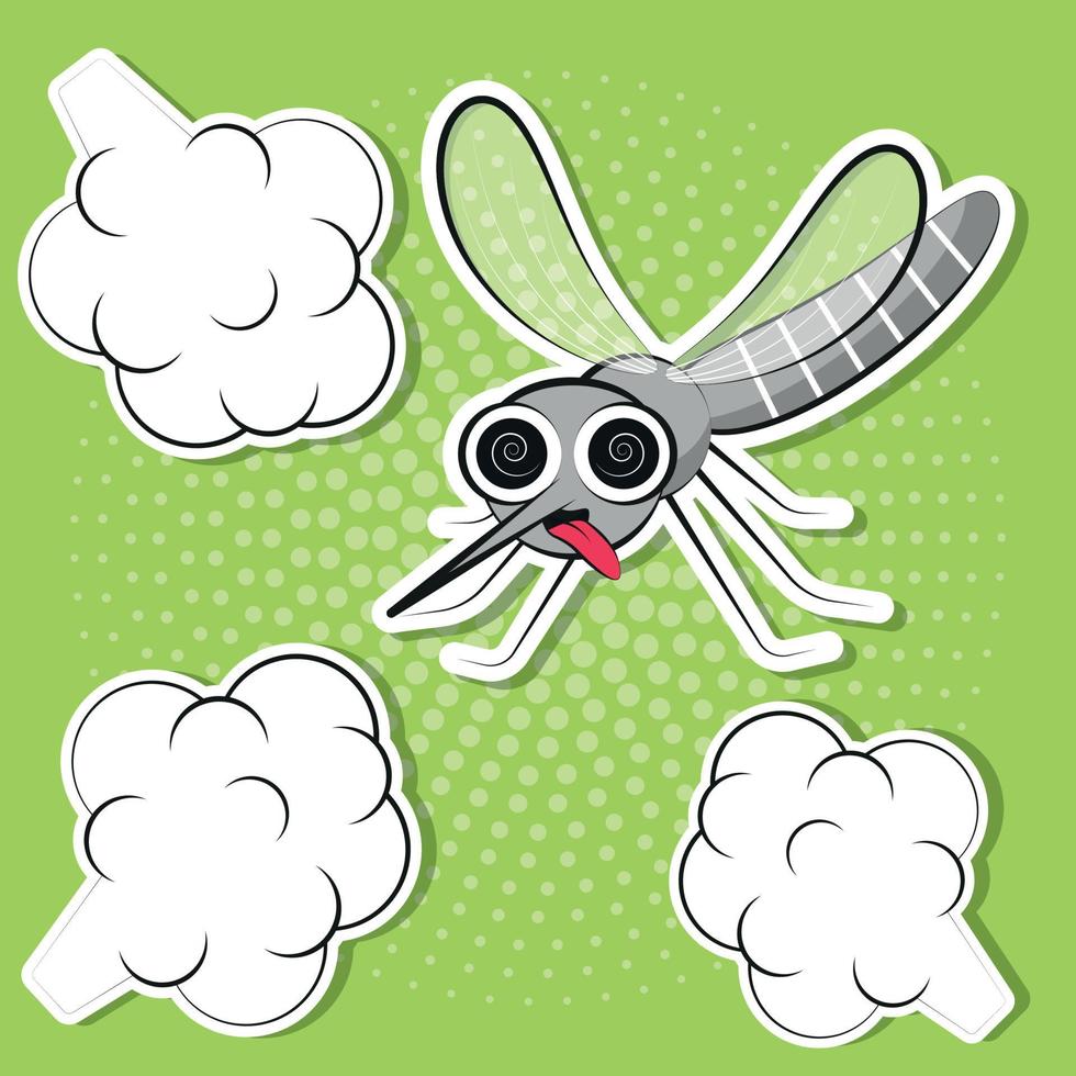 repellente per zanzare protezione contro gli insetti in stile pop art vettore