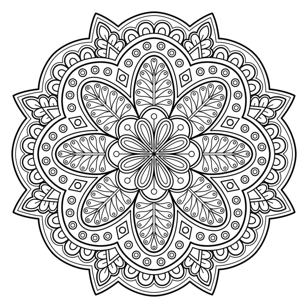 modello astratto della mandala di vettore. arte sul muro. libro da colorare modello in pizzo il tatuaggio. design per una camicia di vernice per carta da parati e un design adesivo per piastrelle, ornamento decorativo a cerchio in stile etnico orientale vettore